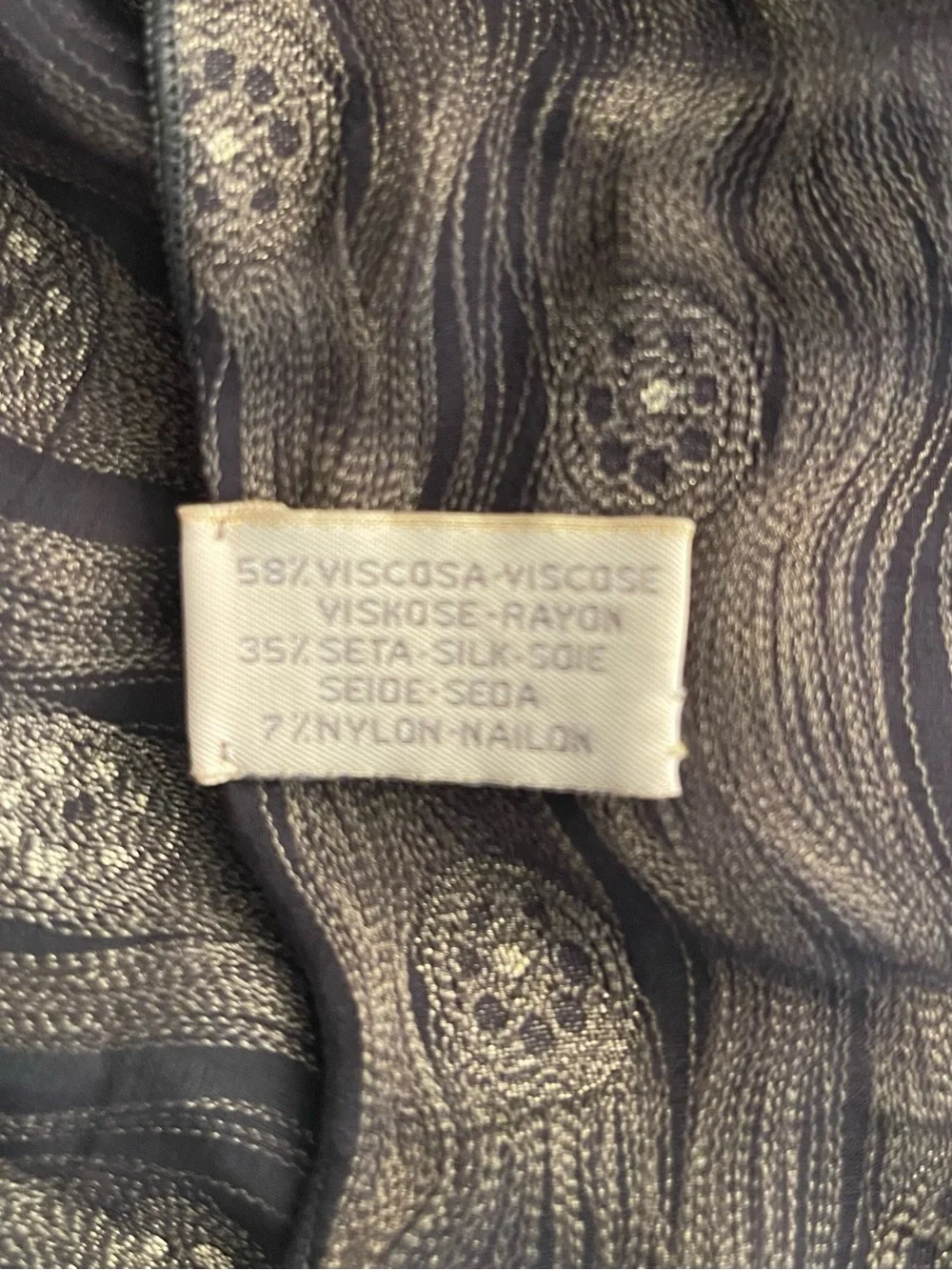 Vintage Embroidered Silk Scarf!